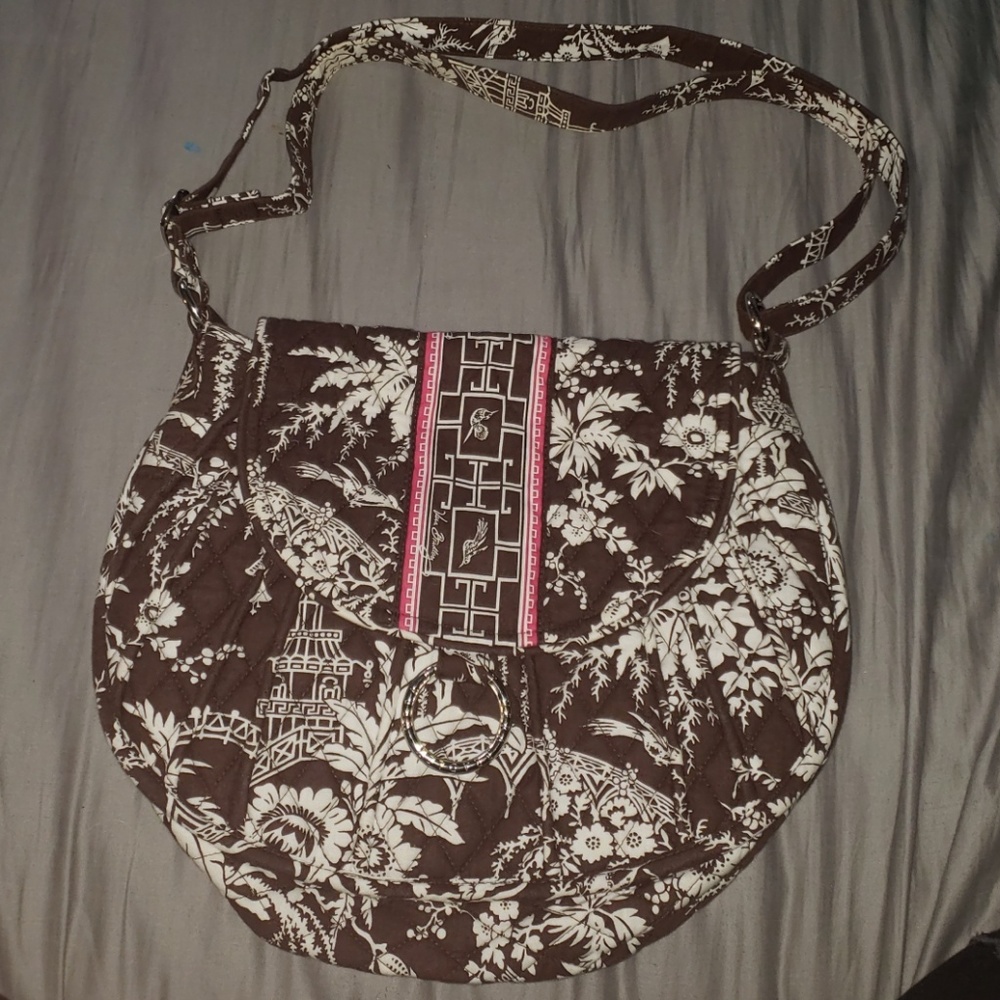 Vera Bradley Saddle Bag in Impeeial Toile